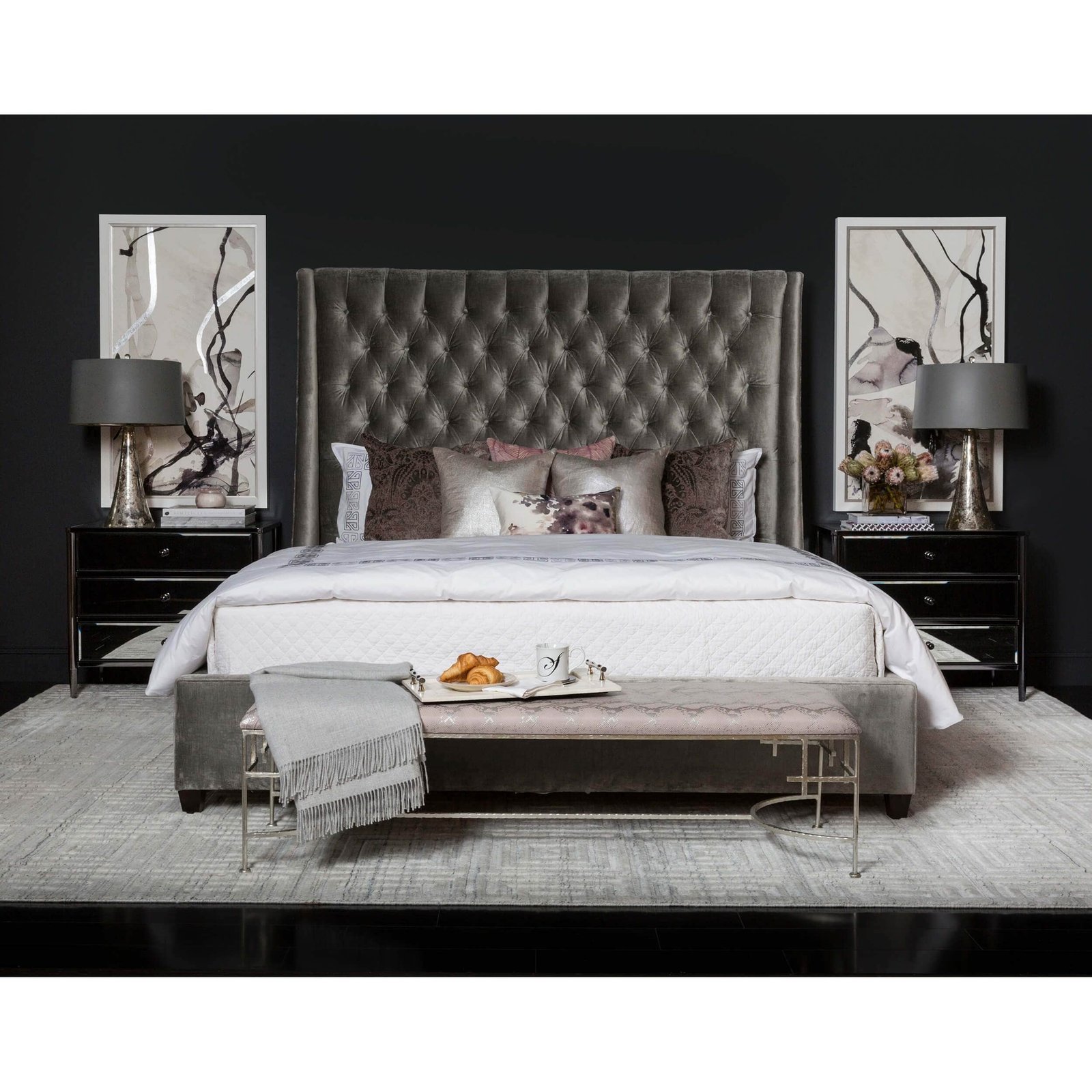 Amelia Tall Bed, Brussels Charcoal - Image 5