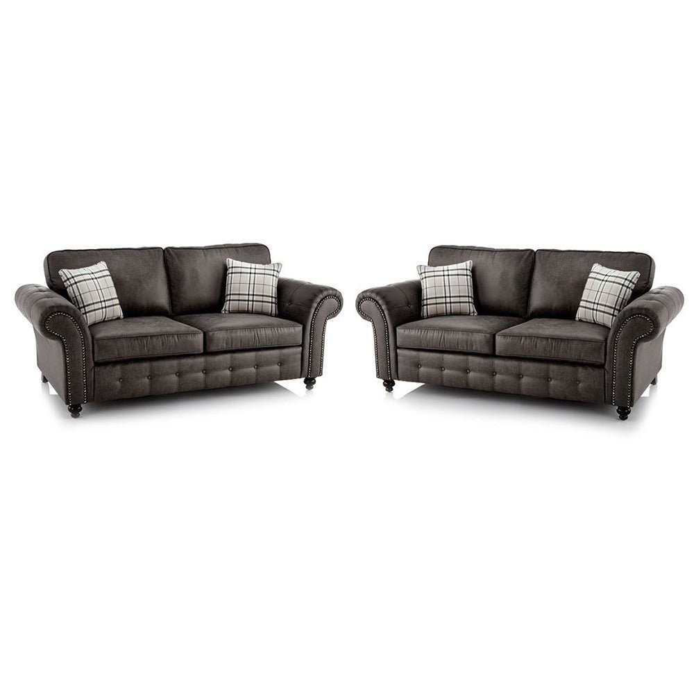 Sunningdale Faux Leather Sofa Suite - Image 4