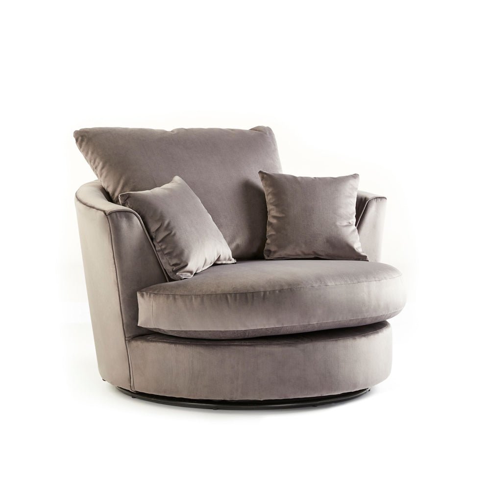 Belvedere Soft Velvet Swivel Chair