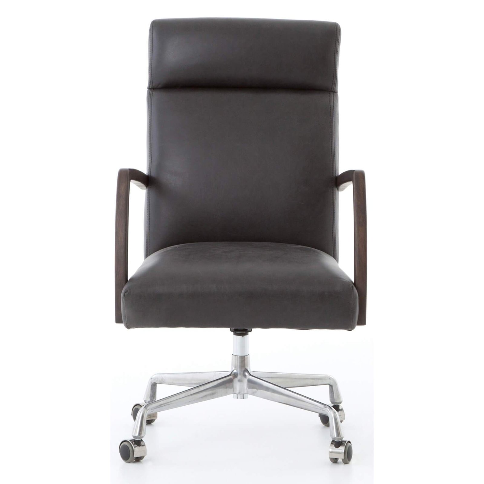 Bryson Leather Desk Chair, Chaps Ebony - Image 3