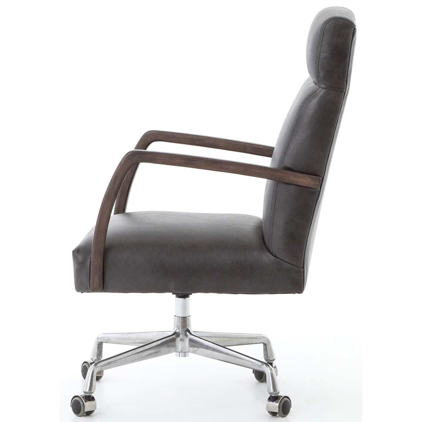 Bryson Leather Desk Chair, Chaps Ebony - Image 2