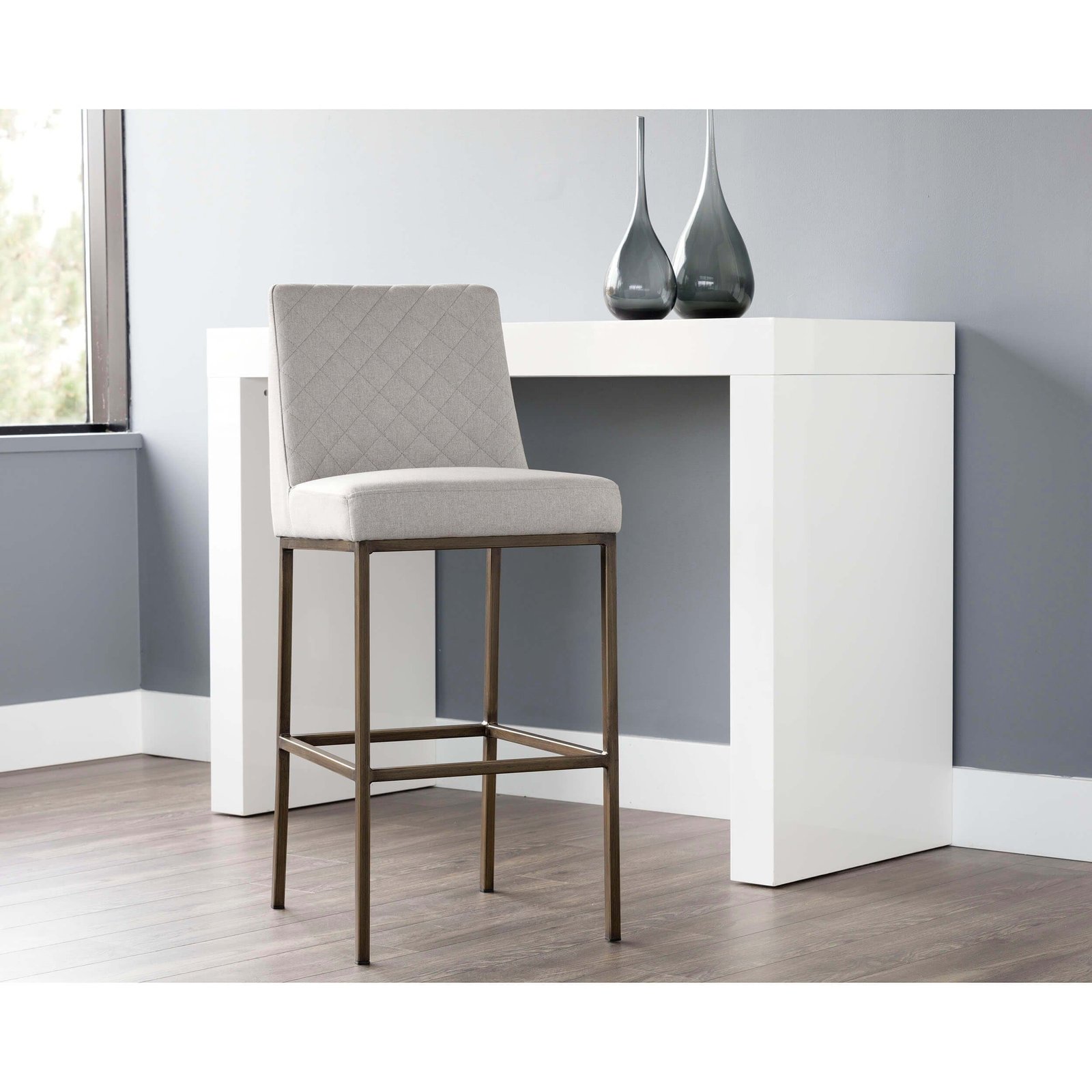 Leighland Counter Stool, Light Grey - Image 7